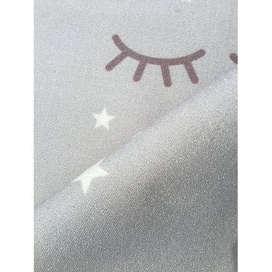 Children's rug sleeping eyes - grey