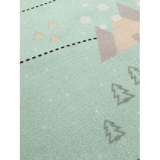Children's rug Treasure map - mint