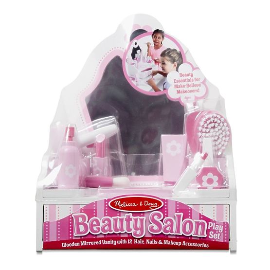 Children's cosmetic table with mirror