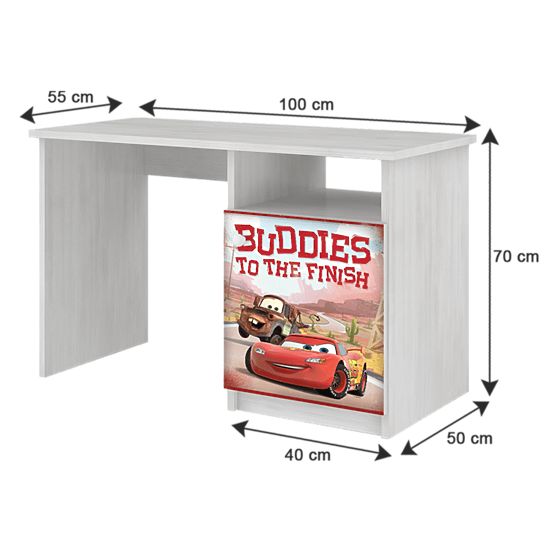 Children's Writing Desk - Cars 3 Mc Queen - Norwegian Pine Decor