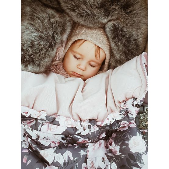 Children's fleece jacket Night flowers