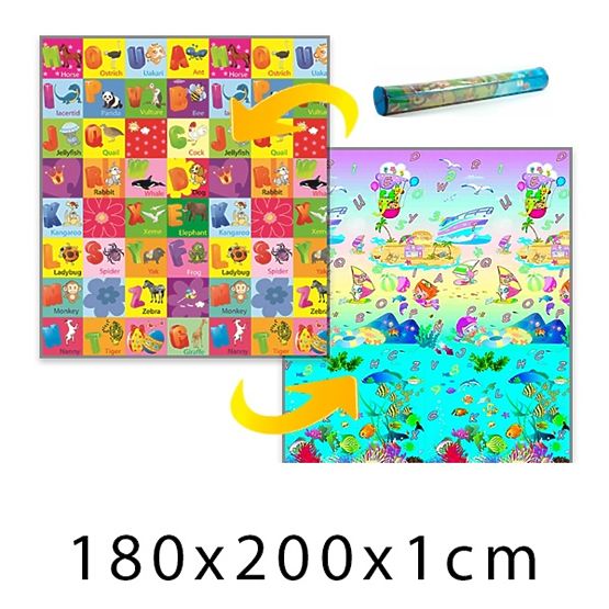 Children's foam rug ABC + marine world