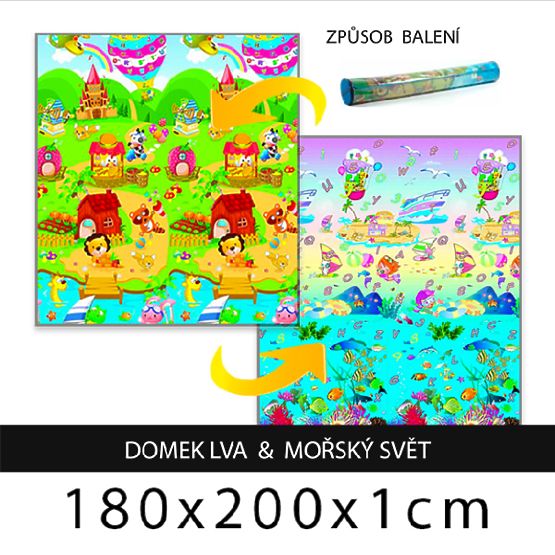 Children's foam rug house Iva + marine world