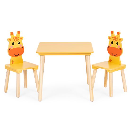 Children's Furniture Set Table + 2 Chairs Giraffe ECOTOYS