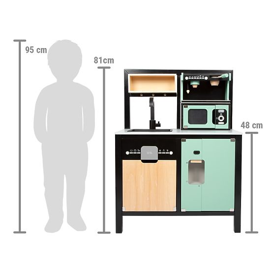 Children's Industrial Kitchen with Kitchen Island