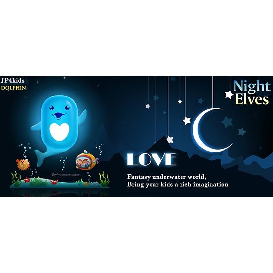Children's LED Nightlight - Dolphin