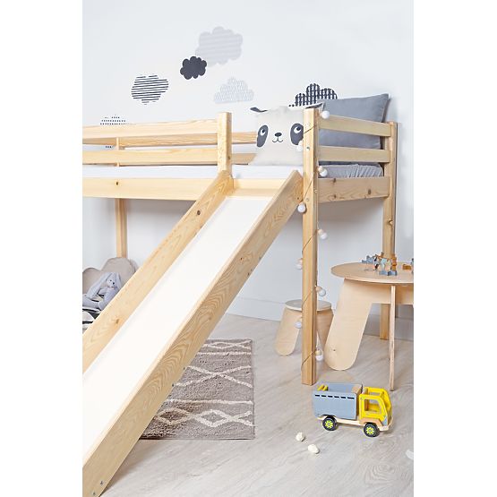 Children's Loft Bed Ourbaby Modo with Slide - Pine