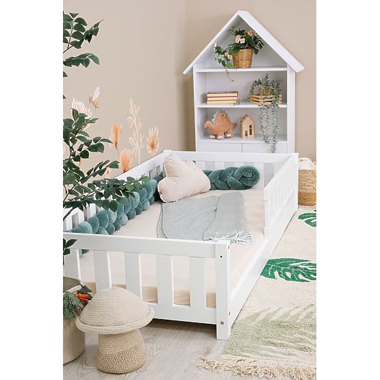 Children's Low Bed Montessori Meadow - White