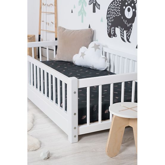 Children's Low Bed Montessori Ourbaby - White