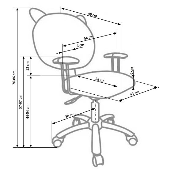 Children's Chair Kitty - pink