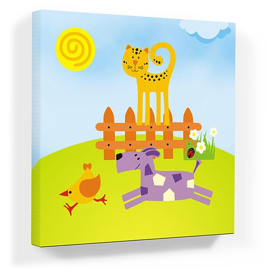 Children's Picture No. 06 - Doggie and Kitty