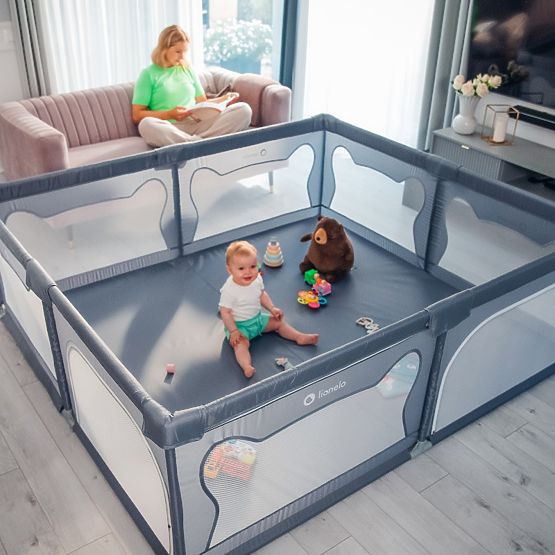 Children's Playpen Willow XL - Grey