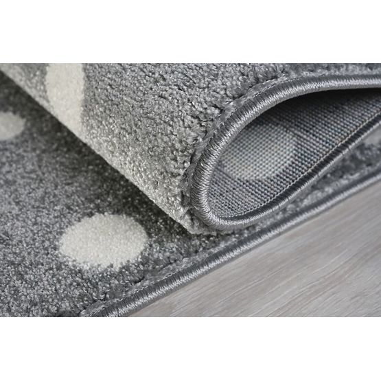 Children's rug CIRCLE silver-gray/ white