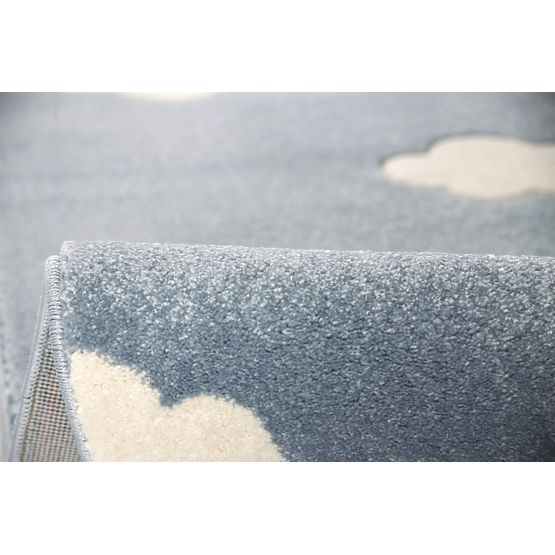 Children's rug clouds blue-white