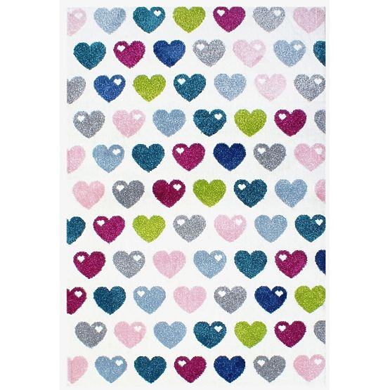 Children's rug hearts colorful