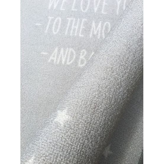 Children's rug LOVE YOU MOON silver-grey/white