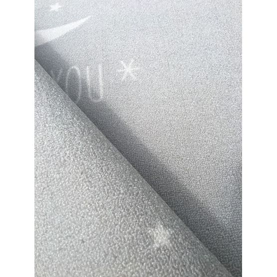 Children's rug LOVE YOU MOON silver-grey/white