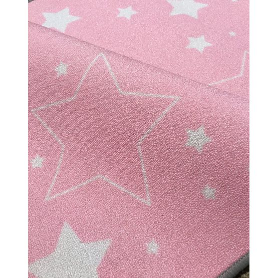 Children's rug LOVE YOU STARS pink / white