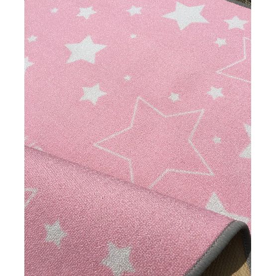 Children's rug LOVE YOU STARS pink / white