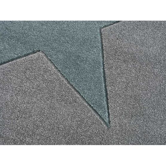 Children's rug STAR silver-gray/mint