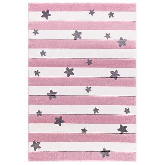 Children's rug STARS STRIPES pink