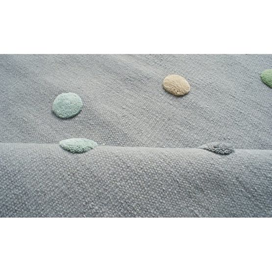 Children's rug with dots - grey