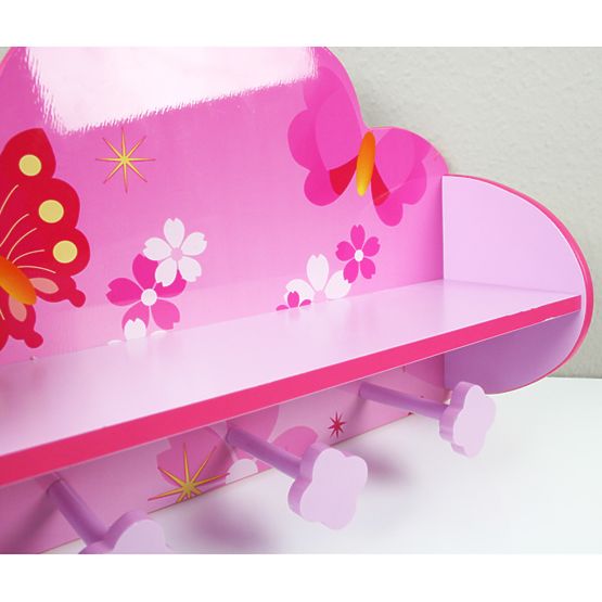 Children's shelf with a hanger butterflies