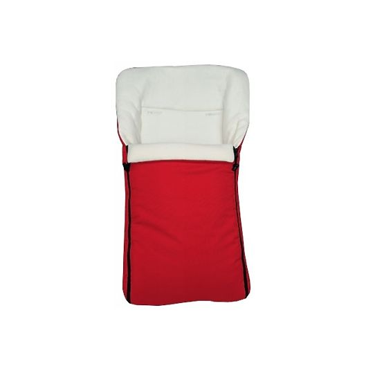 Children's sled with backrest and hood - red