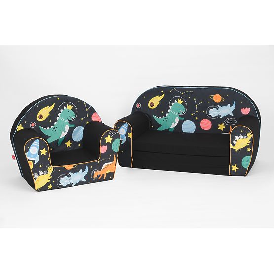 Children's Sofa - Space Dinosaurs