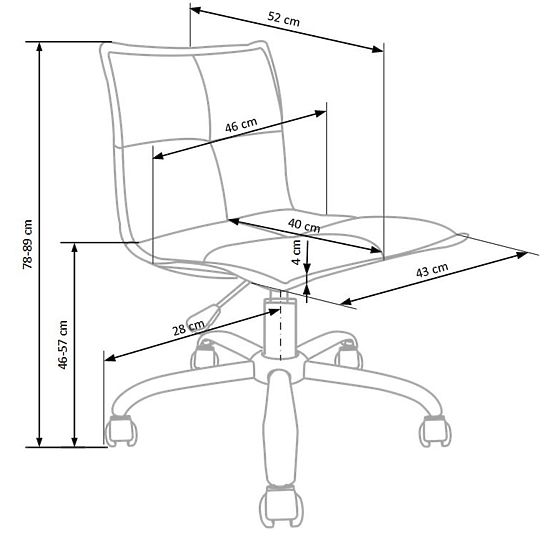 Children's swivel chair Magic pink