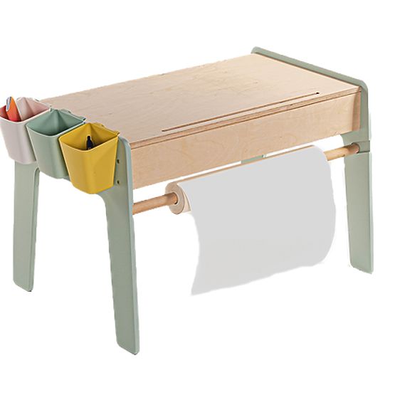 Children's Table and Two Chairs Set with Accessories - Mint