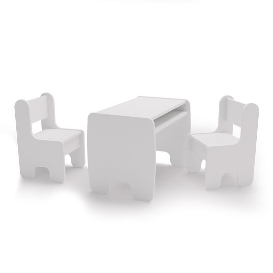children's table Timi and two chairs color white