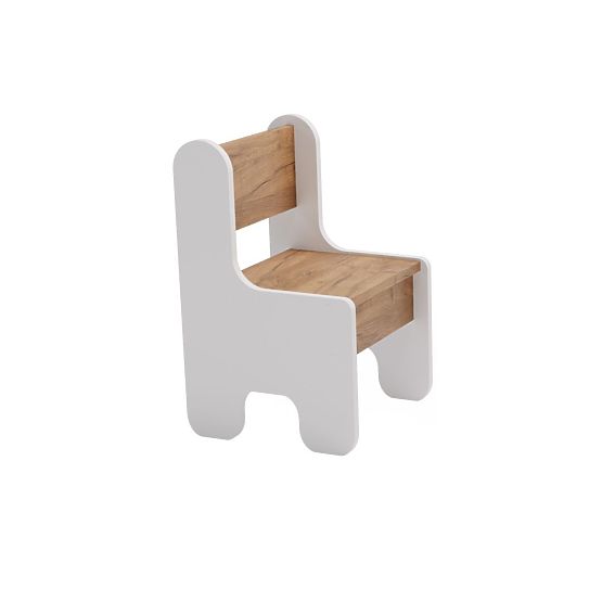 Children's Table Timi and Two Chairs in White / Golden Oak Craft Color