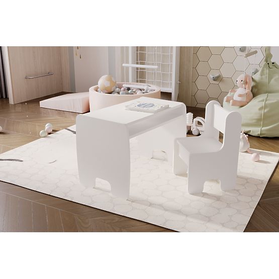 children's table Timi + chair color white