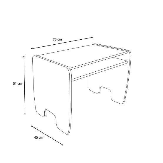 Children's Table Timi + Chair in White / Golden Oak Craft Color