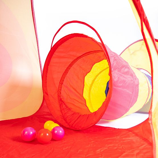 Children's tent with tunnel and pool