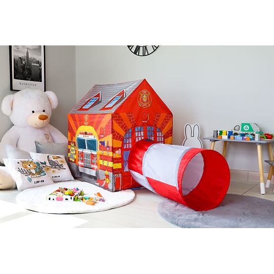 Children's Tent with Tunnel Fire Station Playground IPLAY