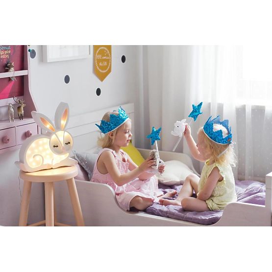 Children's wood lamp Bunny - white