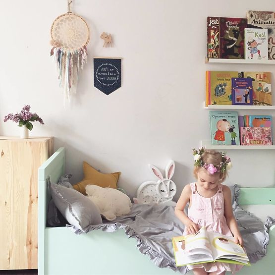 Children's wood lamp Bunny - white