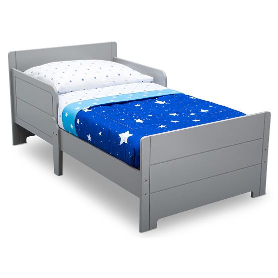 Children's wooden bed - grey