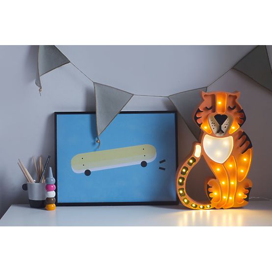 Children's wooden lamp Tiger
