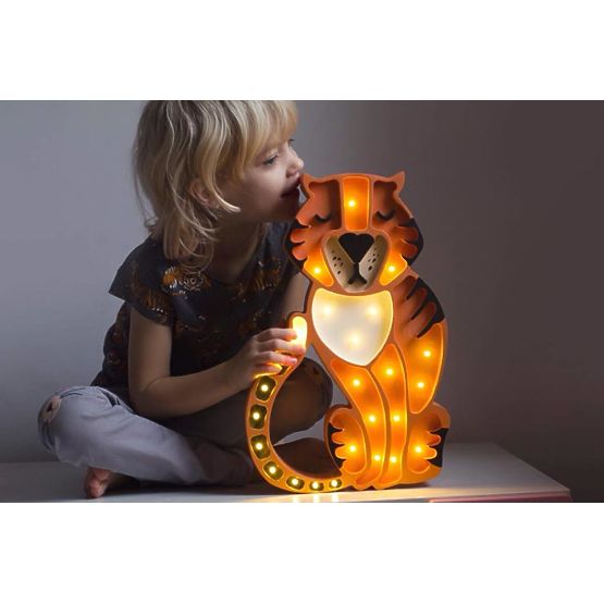 Children's wooden lamp Tiger