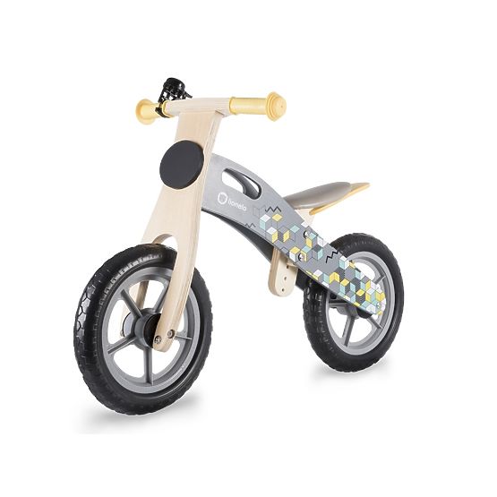 Children's wooden push bike LIONELO Casper gray