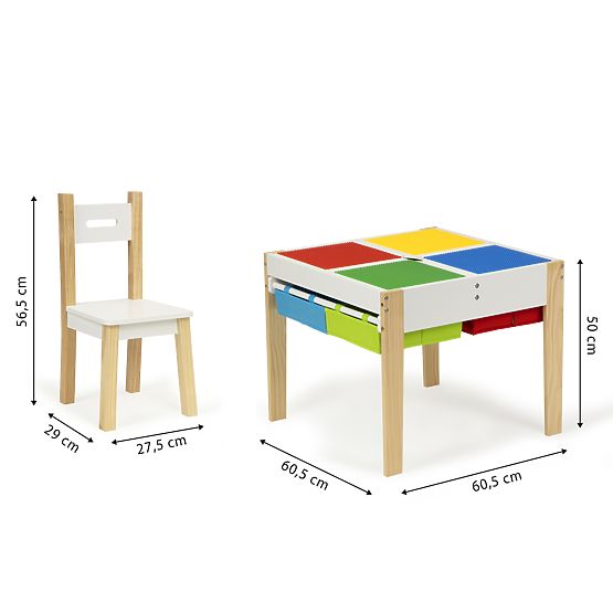 Children's Wooden Table with Chairs Creative