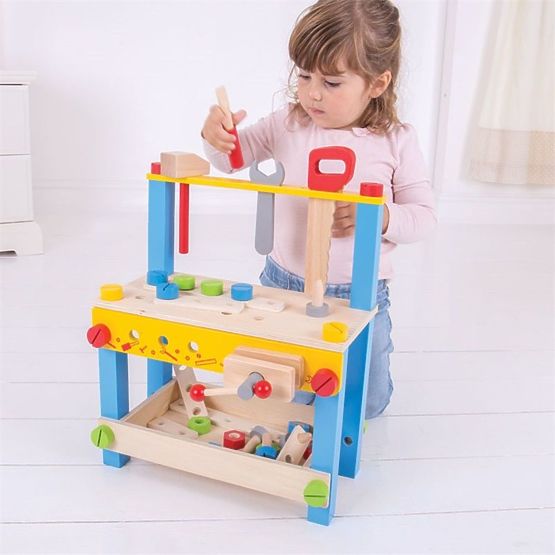 Children's workshop with tools