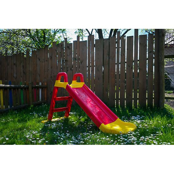 Children's slide Happy 140 cm - red-yellow