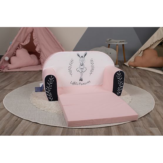 Children's sofa Bunny Ballerina - white-pink