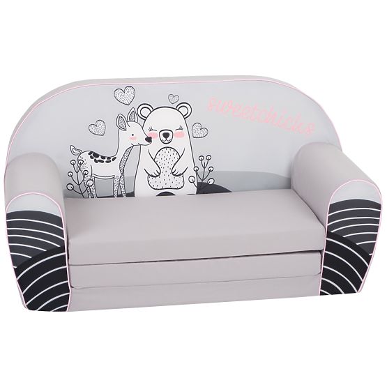 Children's Sofa Fawn and Bear - Grey