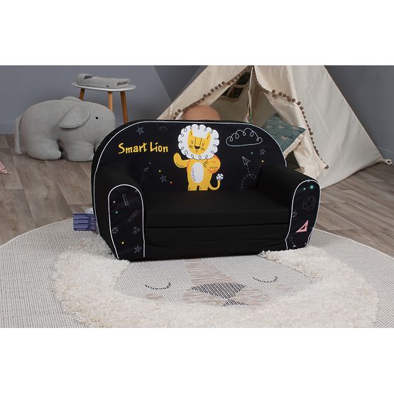 Children sofa Smart lion - black