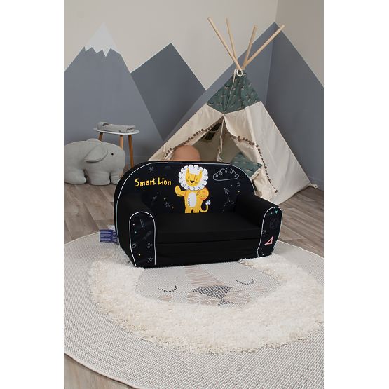 Children sofa Smart lion - black